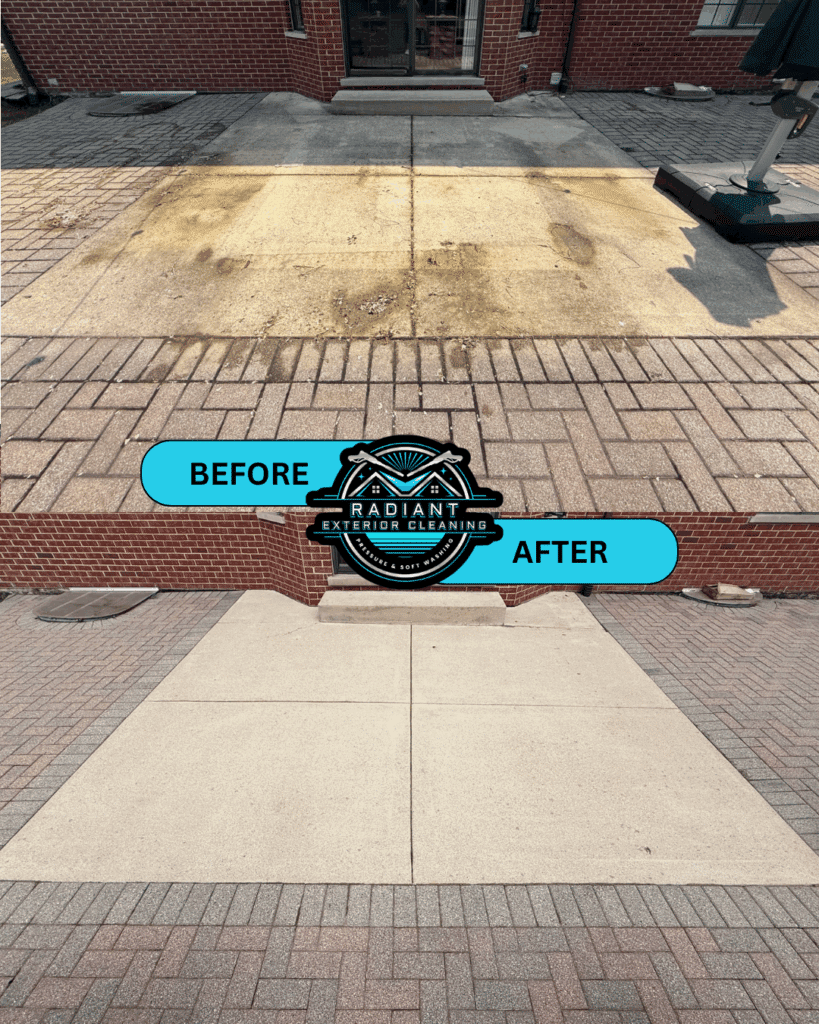 concrete & paver patio pressure washing